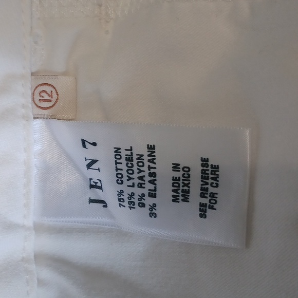 Jen 7 by 7 For All Mankind Cropped Wide Leg White - Size 12 - Picture 4 of 5